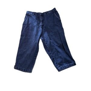 Juniors Northern Reflections Size 13/14 Capri Jeans Med Wash 32x17 High Rise